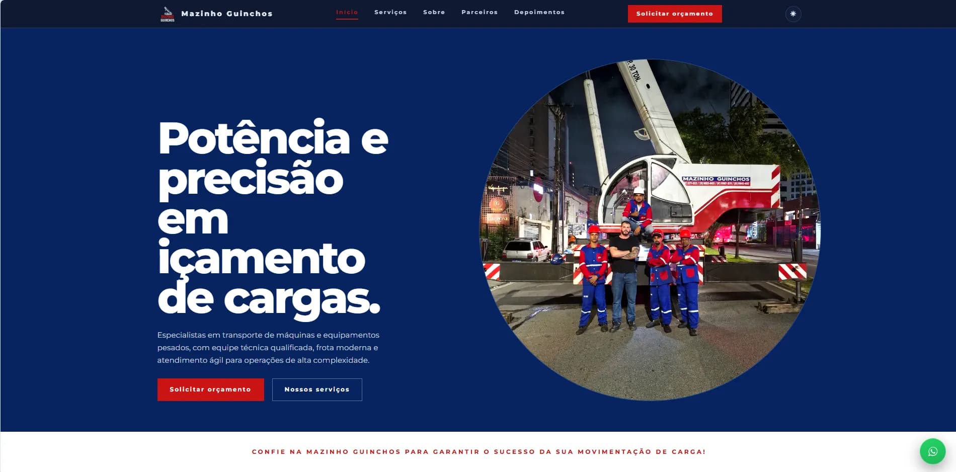Preview do projeto Mazin Guindastes