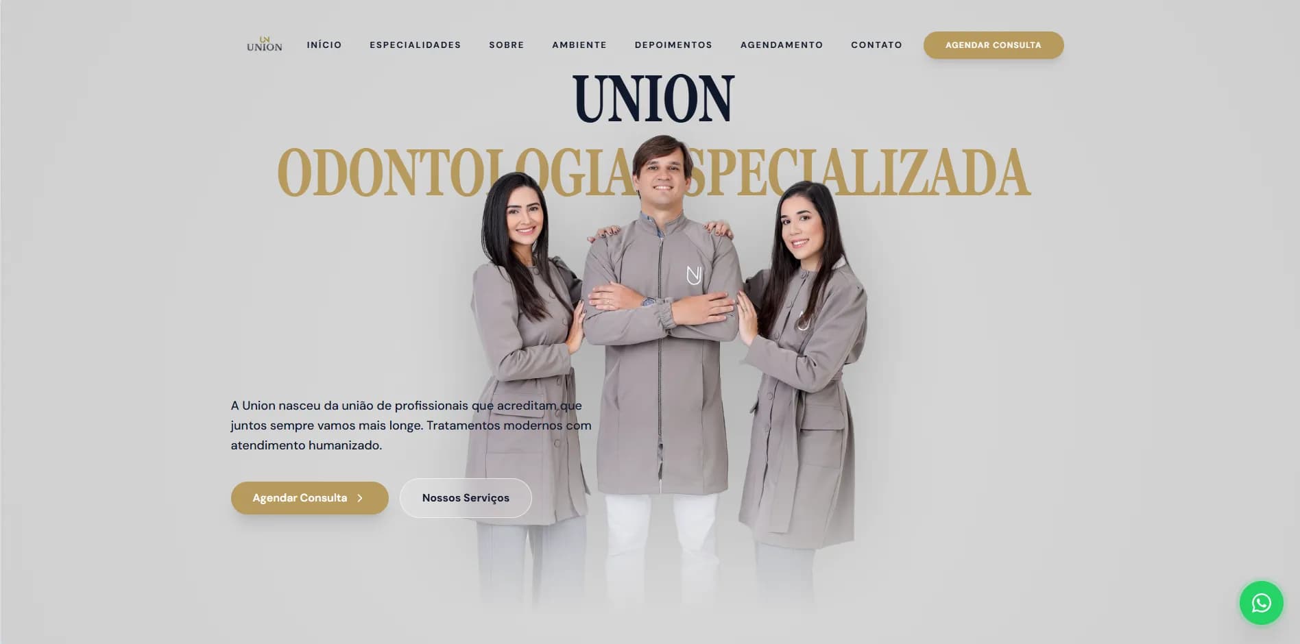 Preview do projeto Union Odonto